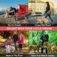thumbnail image 7 of YRLLENSDAN,Dog Strollers For Medium Dogs,Cat Strollers For 2 Cats,Dog Strollers For Small Dogs,With A Cup Holder,Removable,Waterproof,Red, 7 of 7