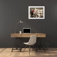 thumbnail image 3 of Loumer, Dianne  32x25 White Modern Wood Framed Museum Art Print Titled - Kissing in London (detail, BW), 3 of 4