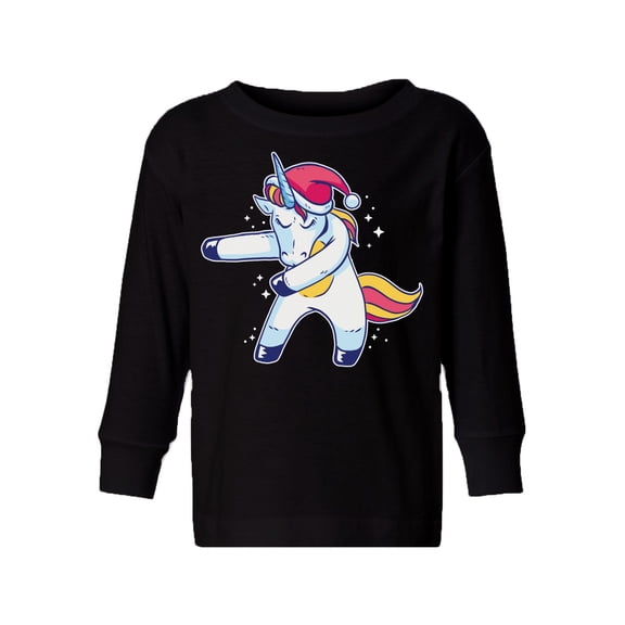 Awkward Styles Christmas Long Sleeve Shirt for Girls Boys Toddler Xmas Dancing Unicorn Shirt