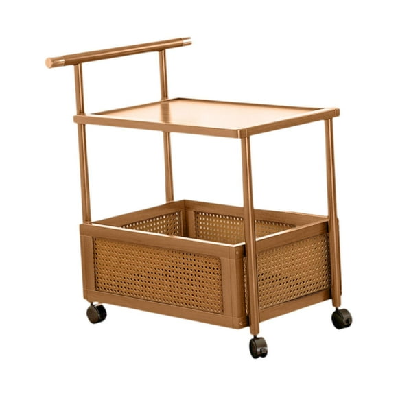 Luzkey Rolling Utility Cart,Sofa Side Table Table Top Multifunctional Tray Desk with Locking Wheels Storage Organizer for Office
