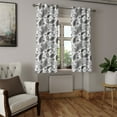 thumbnail image 2 of Ambesonne Paisley Grommet Curtain, Oriental Florets Leaf, 50" x 63", Grey and White, 2 of 6