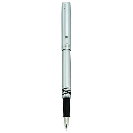 Charles Hubert Silver-tone w/Abstract Design Fountain Pen QGM9181