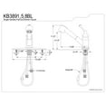 thumbnail image 2 of Kingston Brass KB3891BL Single-Handle 1-or-3 Hole Deck Mount Pull-Out Sprayer Kitchen Faucet in Polished Chrome, 2 of 4