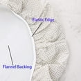 thumbnail image 4 of Round Vinyl Fitted Tablecloth with Flannel Backing Elastic Edge Design Table Cover Waterproof Oil-Proof Plastic Table Cloth Stain-Resistant Wipeable for 45"-52" Round, 4 of 6