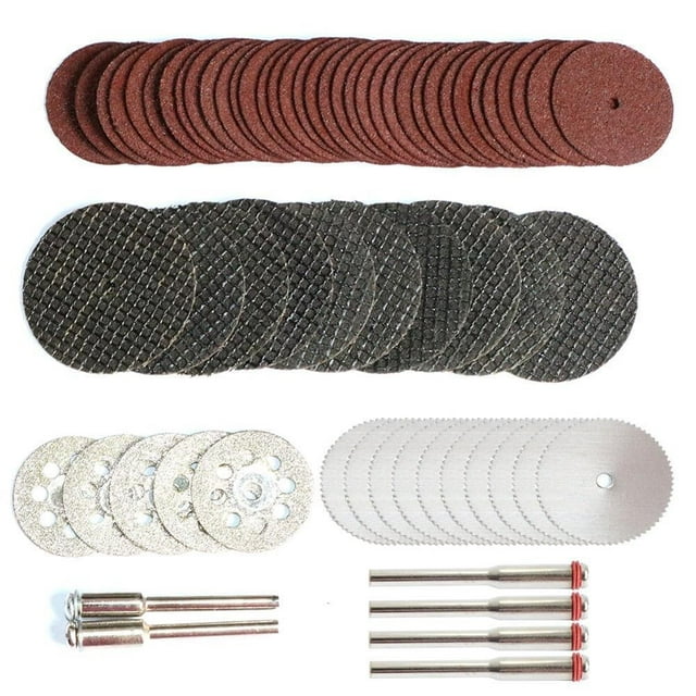 63 unids Diamante Rueda de corte Cuchillas de sierra circular Resina Cortar Disco de madera Trabajo Metal Mini Taladro Accesorio de herramientas