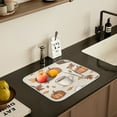 thumbnail image 5 of Yayeee Dish Drying Mat for Kitchen Counter 18" x 24" Microfiber Super Absorbent Coffee Decorative Pad, Fall Pumpkin Pattern, 5 of 8