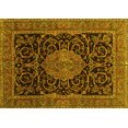 thumbnail image 1 of Ahgly Company Machine Washable Indoor Rectangle Medallion Yellow Traditional Area Rugs, 5' x 8', 1 of 4