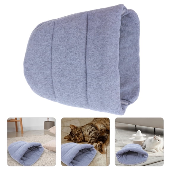 GETAJGHSD Light Grey Pet Cave Bed with Cozy Triangular Tent Design for Small Dogs and Cats, Soft and Comfortable