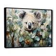 thumbnail image 2 of Designart "Koala Observing from Watercolor Tree I" Animals Framed Wall Art - Modern Farmhouse Grey Koala Entryway Framed Wall Art, 2 of 6