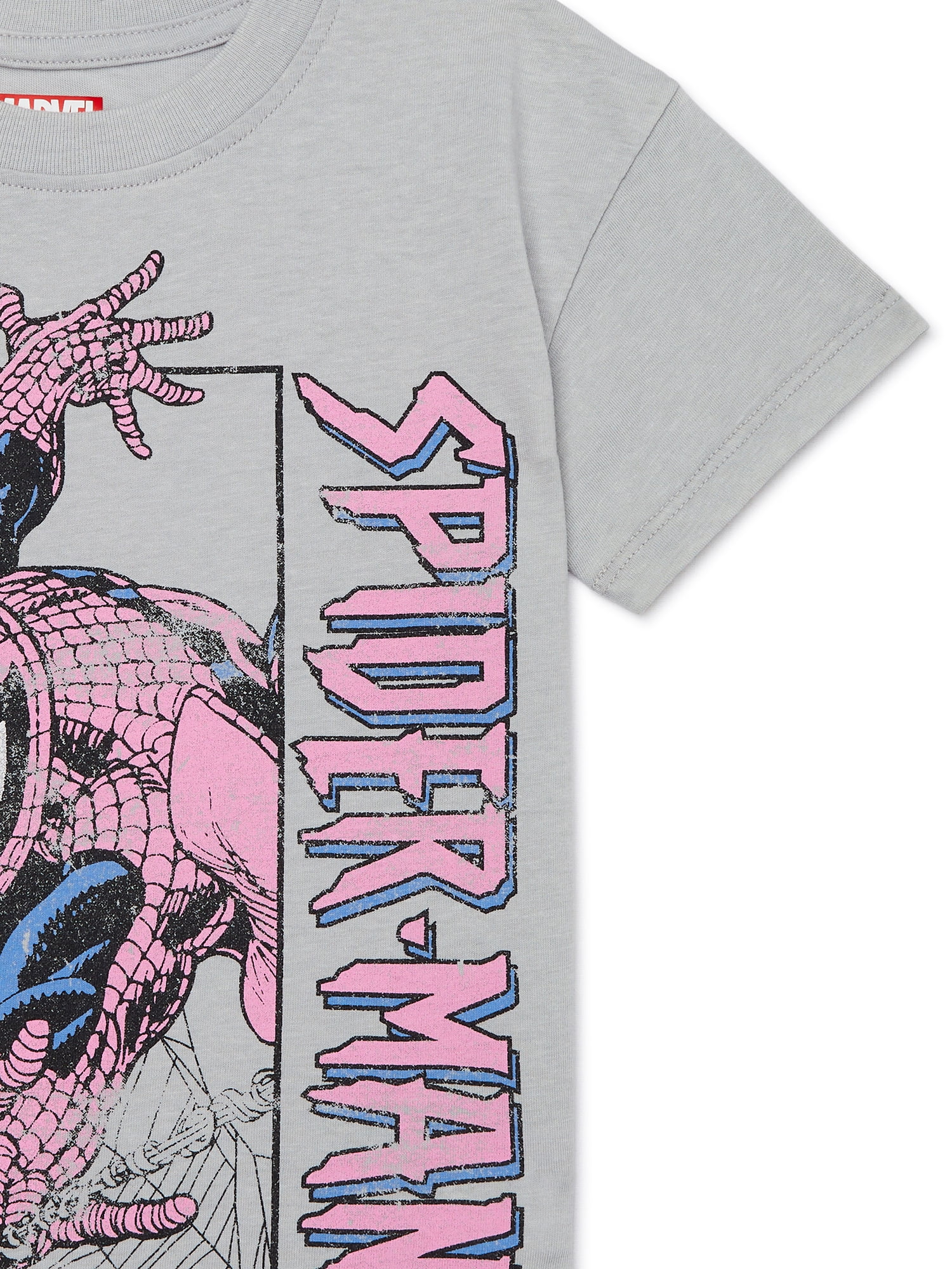 Marvel Spider-Man Toddler Short Sleeve Graphic Crewneck Tee, Sizes 12M-5T