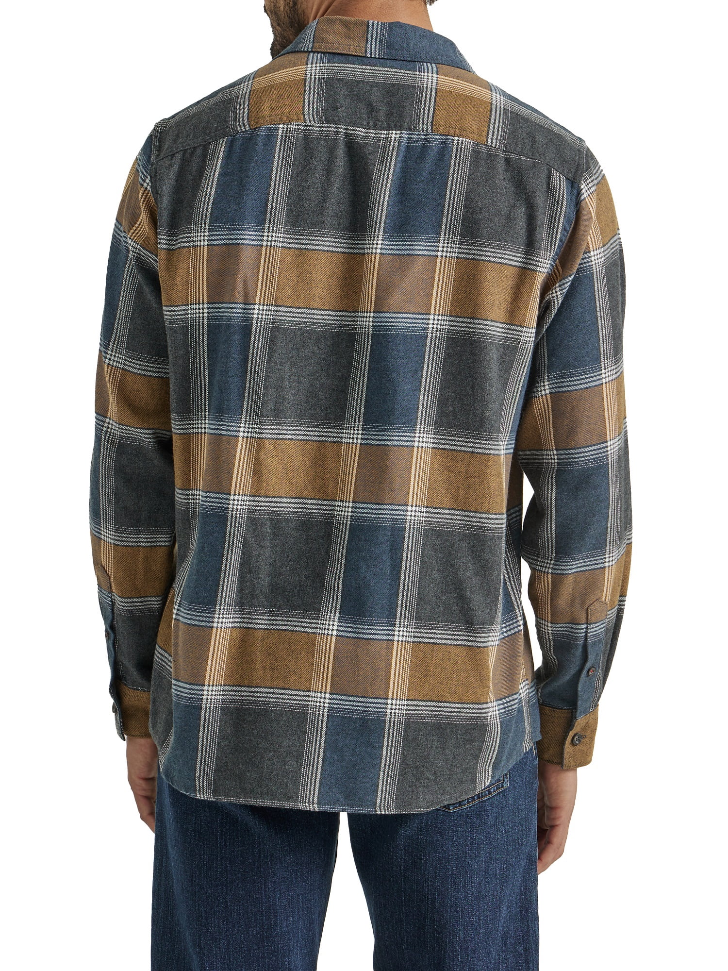 Wrangler® Men's and Big Men's Relaxed Fit Long Sleeve Flannel, Size S-5XL
