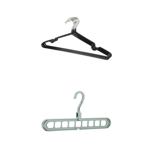 11x Perchas de material acero inoxidable Perchero de ropa resistente a flexible y flexible
