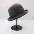 thumbnail image 5 of CoCopeaunts Women's Bucket Hat Wool Felt Bowler Hats Retro Soft Warm Autumn Winter Ladies Plain Cloche Basin Hat Black Hatband, 5 of 8
