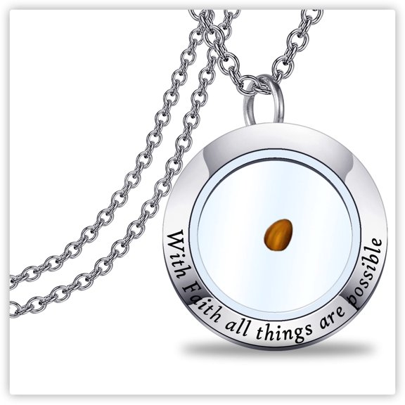 Mustard Seed Pendant Faith Necklace