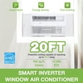 thumbnail image 2 of BILT HARD Inverter Window Air Conditioner 10000 BTU Smart WiFi AC Unit Cools up to 450 Sq Ft Rooms with Remote App Control, 2 of 8