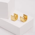 thumbnail image 3 of MYCUTEY 14K Gold Plated Hoop Earring Small Square Huggies Hoops for Women Gift, 3 of 7