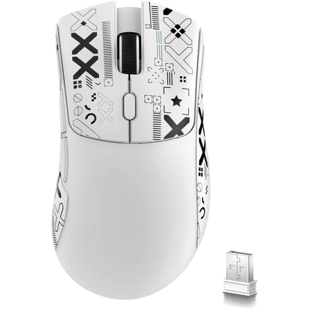 ATTACK SHARK R1 SUPERLIGHT Gaming Mouse with Tape, PixArt PAW3311 Sensor, BT/2.4G Wireless/Wired, 6 Adjustable DPI up to 18000, for Win/Xbox/PS/Mac