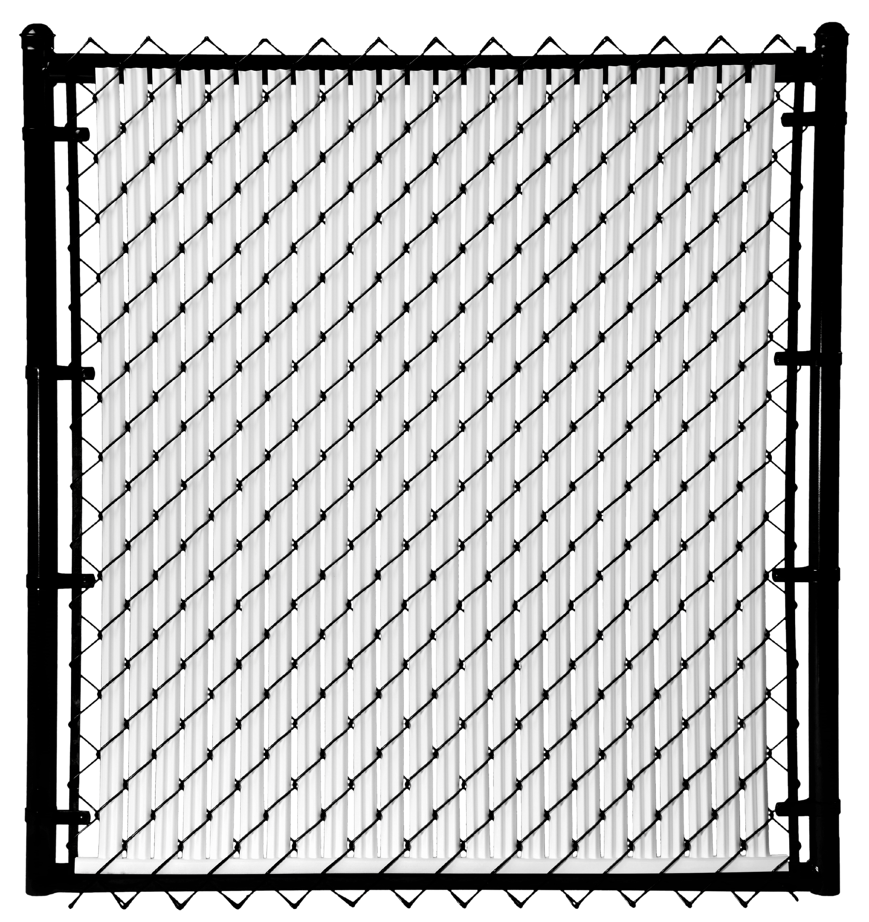 White 6ft Ridged Slat for Chain Link Fence