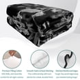 thumbnail image 4 of Twin Quilt Set 68''x86'', Black and White Floral Lightweight Summer Bedspread Coverlet Set with 2 Pillow Shams, Modern Oil Painting Abstract Art Breathable All Season Quilt Bedding for Dorm/Bedroom, 4 of 9