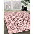 thumbnail image 3 of Ahgly Company Machine Washable Indoor Rectangle Transitional Pink Bubble Gum Pink Area Rugs, 7' x 9', 3 of 7