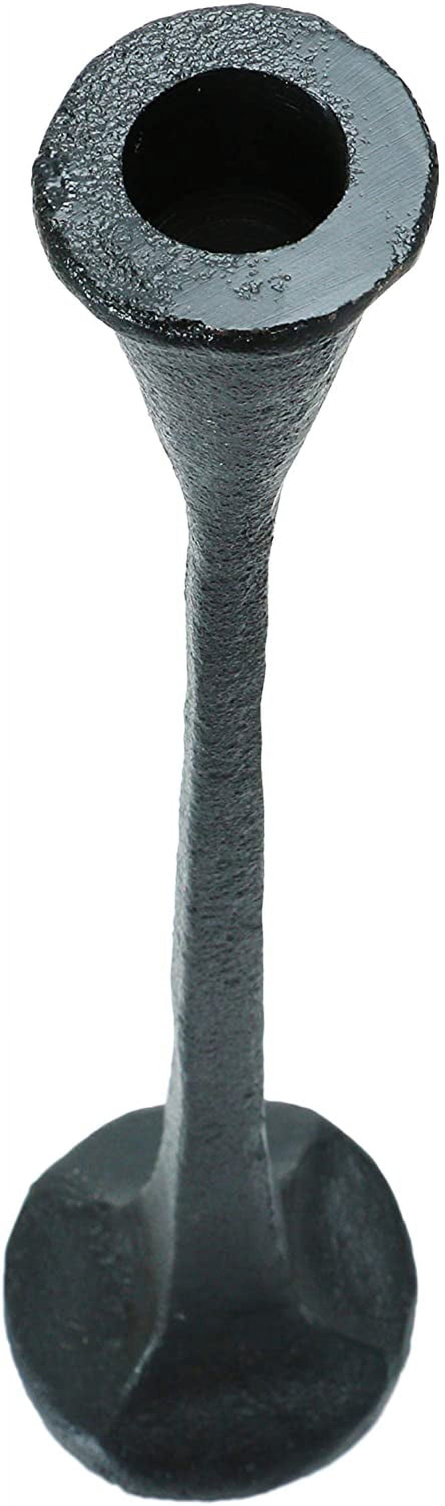 Creative Co-Op Cast Iron Taper Holder, Black