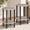 Greige + Black, variant on Side Table Set of 2, 2-Tier Round End Tables, Small Nightstands with Metal Frame, Industrial Style Coffee Tables for Living Room and Bedroom, Black