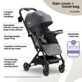 thumbnail image 3 of Mompush Lithe V2 Lightweight Stroller with Snack Tray, Newborn Nest Mode, Grey, 17.3LB, Unisex, 3 of 10