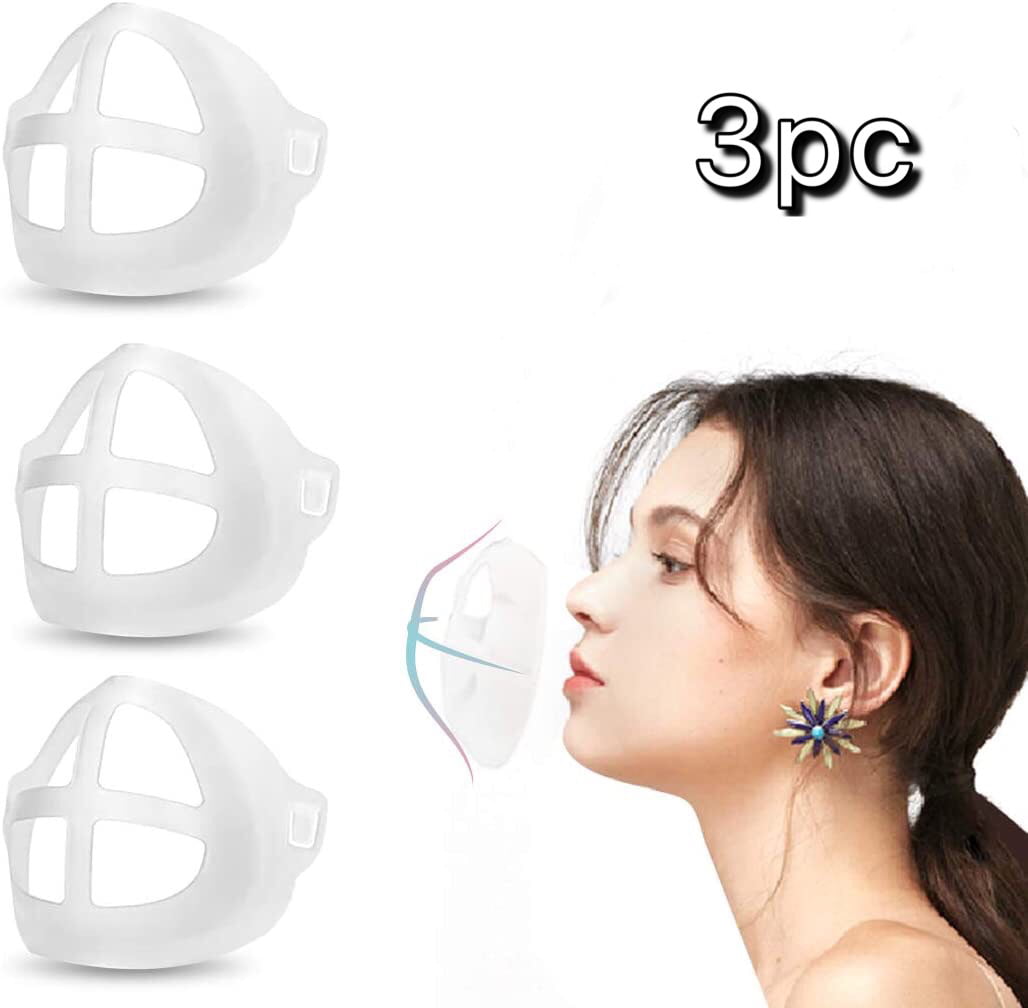 Makeup Protection Stand for Mask Nasal Face Mask Inner Support Bracket Frame 10 Pack 3D Mask Bracket Silicone Internal Support Frame Increase Breathing Space Help Breath Smoothly