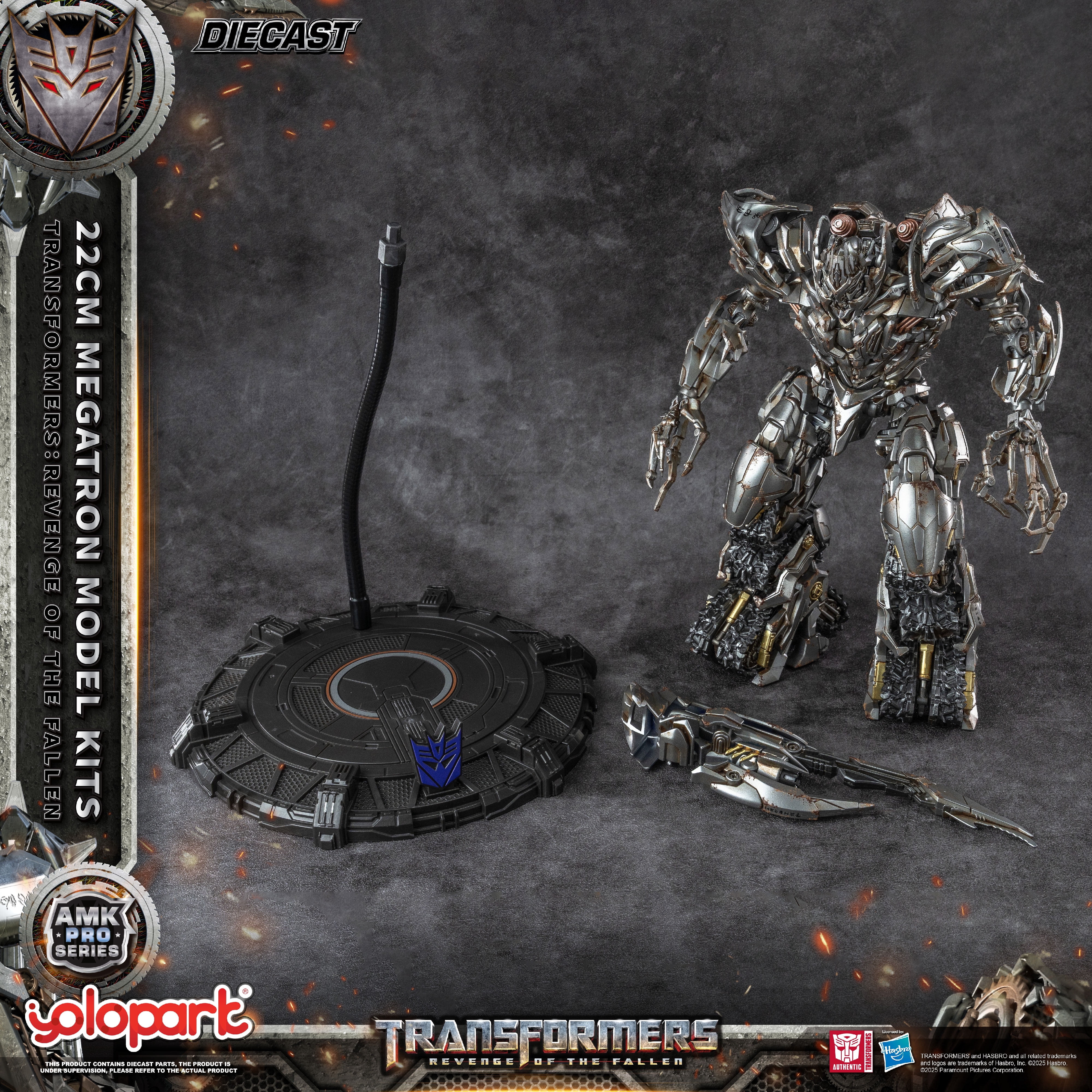 YOLOPARK Transformers Toys : Revenge of the Fallen Megatron Collectible Action Figure - Highly Detailed Model Kit for 15+, 8.66-inch,  Non-Transforming