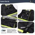 thumbnail image 4 of Chaleco de seguridad JKSafety Hi Vis reflectante para hombre y mujer negro XXL, 4 of 5