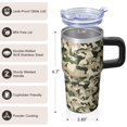 thumbnail image 3 of Camo 20oz Stainless Steel Tumbler with Handle and Straw – Insulated Travel Cup with Sliding Lid, 360° Full Wrap Printed Mug for Home, Outdoor & Sports Use, Camouflage, 3 of 6