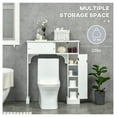 thumbnail image 6 of Over Toilet Storage Cabinet, Freestanding Bathroom Organizer with Adjustable Shelves, White Toilet Rack Space Saver - 35"W x 9"D x 41"H, 6 of 8