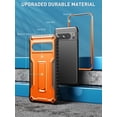 thumbnail image 6 of ExoGuard For  Google Pixel 8 Pro Case, Rubber Shockproof Full-Body Phone Case with Kickstand(Orange), 6 of 7