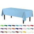 thumbnail image 4 of Exquisite Premium Disposable Rectangular Plastic Tablecloth 54" x 108" - Classic Blue Solid Print, 4 of 7