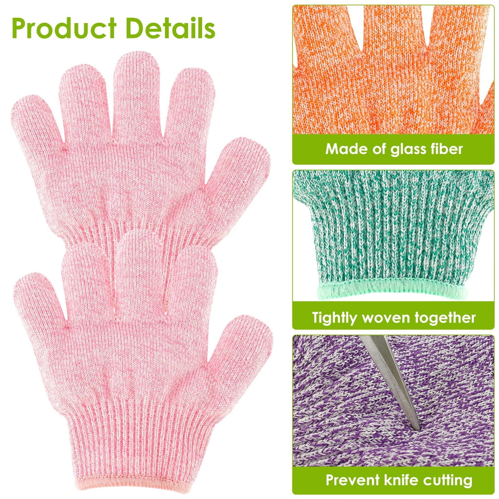 1 Pair Kids Safety Anti Cut Gloves HPPE High-strength Level 5 Protection Cutting Gloves For Children Gardening And DIY Carving ,More Durable