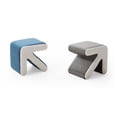 thumbnail image 3 of Arrow Design Sofa Stool, Modern Creative Upholstered Stool for Kids, Multifaceted Stool Ottoman Foot Stool for Living Room, Bedroom,Blue+Beige., 3 of 5