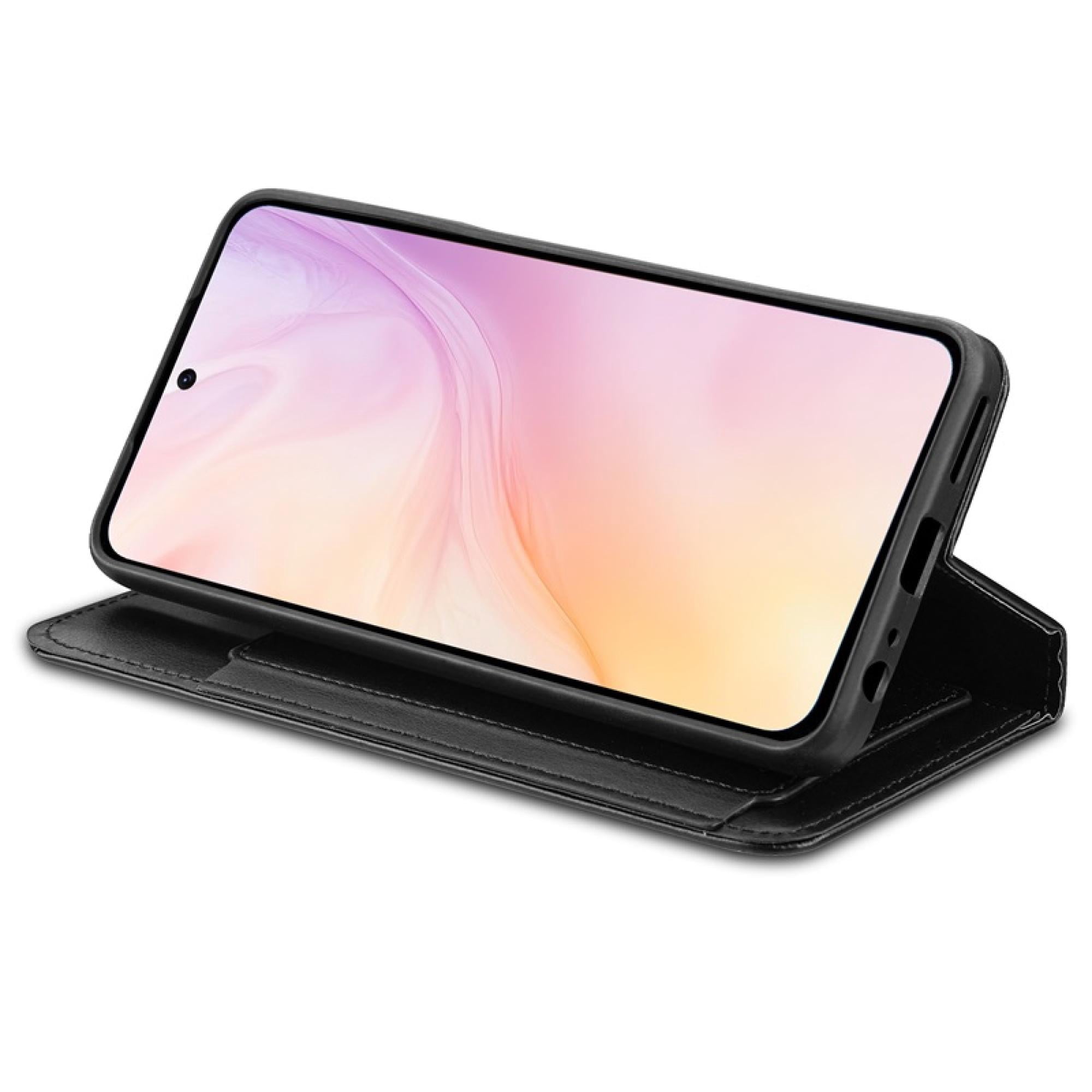 Wallet Case for Motorola Moto G 5G 2025 – Folio Cover with Card Slots, Stand Feature & Magnetic Closure – PU Leather Flip Phone Case – Black