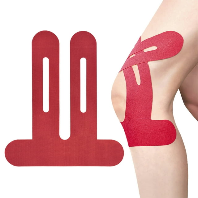 Sports Knee Care Tape for Outdoors and Gym - Precut Kinesiology Tape for Knees Breathable Elastic Strips for Muscle Support Joint Stability and Injury Prevention