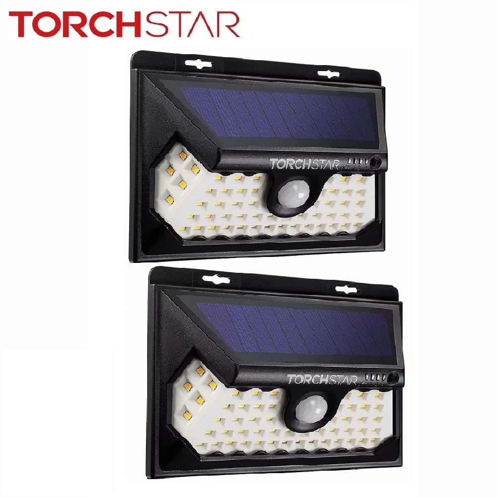 58 Led Outdoor Solar Motion Sensor Lights Wireless Wall 3000k Warm White Pack Of 2 Com