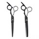 thumbnail image 1 of Kit de 2 Piezas de Tijeras para Cortar Cabello y Tijeras Desbastadoras Profesionales - Tijeras de Peluquería con Filo de Navaja para Texturizar, de Acero Inoxidable, 6 Pulgadas, Color Plata-Negro, 1 of 13