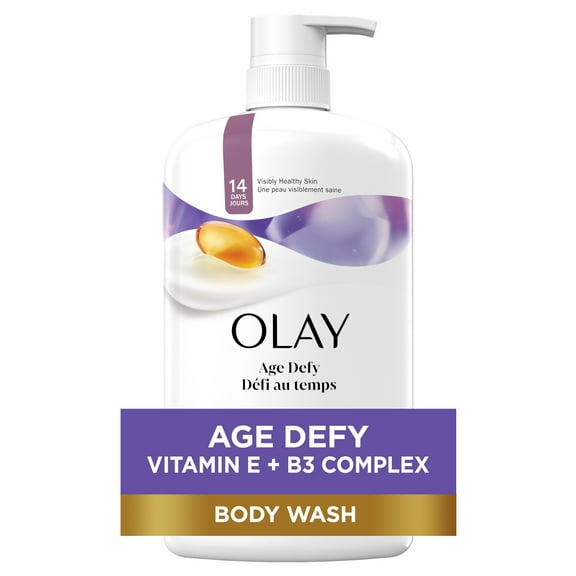Olay Age Defying Body Wash for Women, Vitamin E, Pump, 33 fl oz
