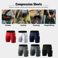 thumbnail image 4 of Men's Compression Shorts Fitness Cycling Quick Dry Gym Exercise Running Sports Bra, 4 of 8