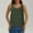 Army Green, variant on CheerKidz Women's Back Slit T-Shirt Solid Color Round Neck Casual Top, Fashion Summer Sleeveless Shirt(Army Green,S)