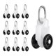 thumbnail image 1 of 20Pcs Rodillos de Riel de Cortina Poleas de Riel con Rueda Doble para Rieles de Ventana (Negro), 1 of 7