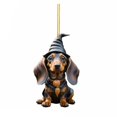 thumbnail image 1 of Adornos colgantes de perro de dibujos animados de acrílico, colgantes de perro salchicha, regalos personalizados de Navidad, decoración de fiesta en casa, 1 of 4