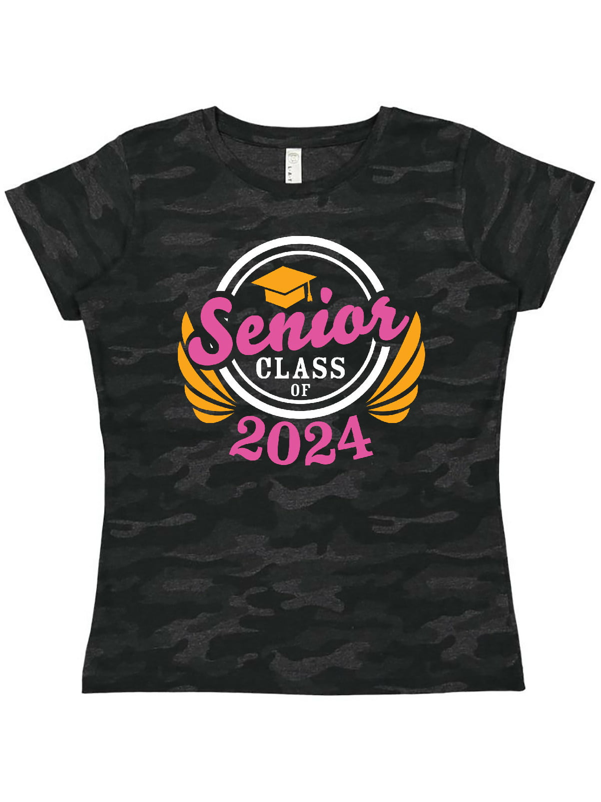 Inktastic Senior Class Of 2024 In Gold And Pink With Graduation Cap