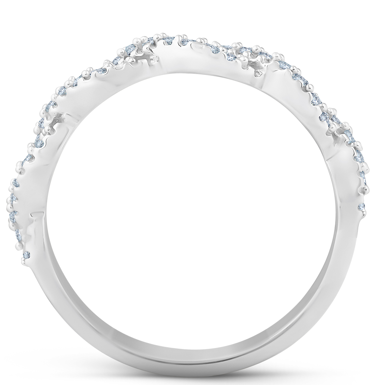 Pompeii3 1/4ct Diamond Infinity Wedding Ring 14K White Gold - image 3 of 6