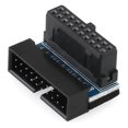 thumbnail image 3 of Adaptador De Placa Base Adaptador de extensión USB 3.0 de 20 pines macho a hembra para placa base (hacia abajo) Likrtyny  Para estrenar, 3 of 5