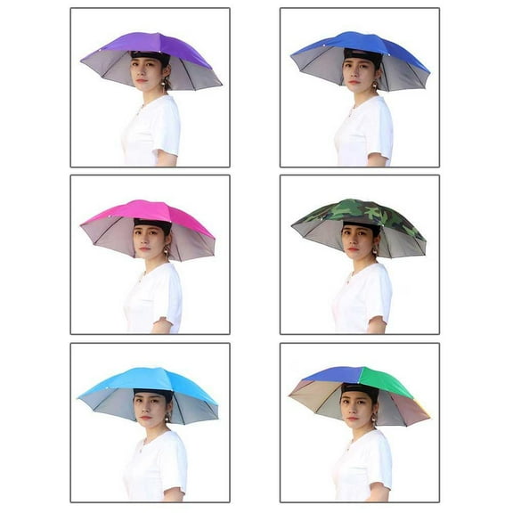 Headband Wearing Hat Umbrella Sunny Rain Fishing Umbrella Hat
