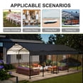 thumbnail image 5 of Upgraded 12x20 FT Heavy Duty Metal Carport with Enhanced Base, Extra Thick Galvanized Steel Frame, All-Weather Oversized Outdoor Car Shelter for Cars, Boats, and Tractors, 5 of 9